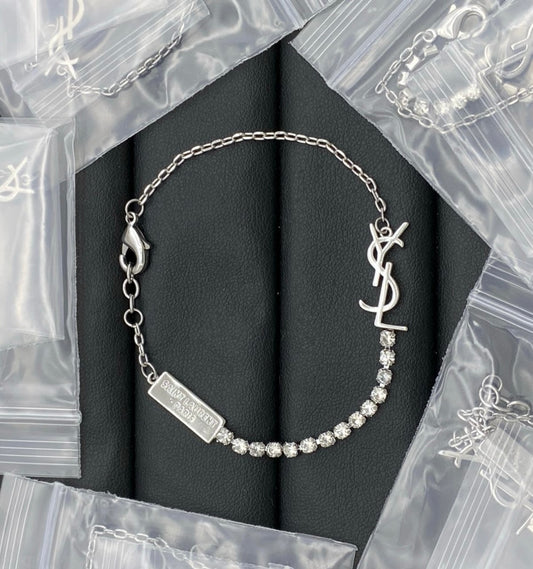 Bracelet YSL argenté