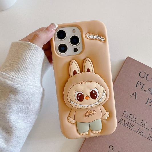 Coque Labubu marron