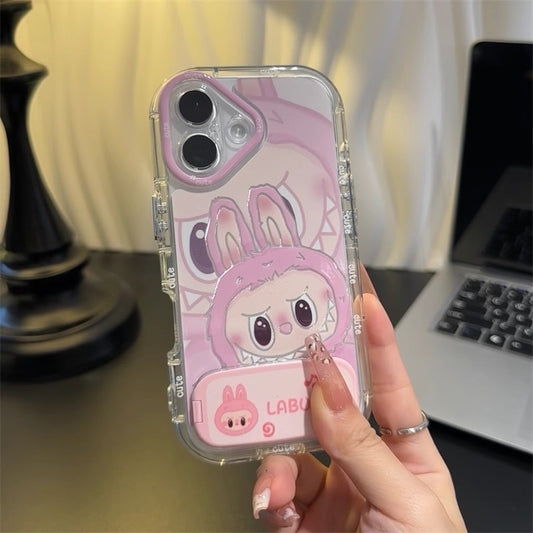 Coque Labubu rose avec miroir